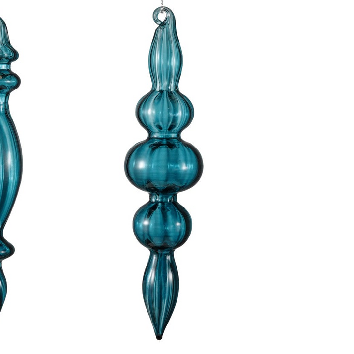 Blue Glass Finial Ornament
