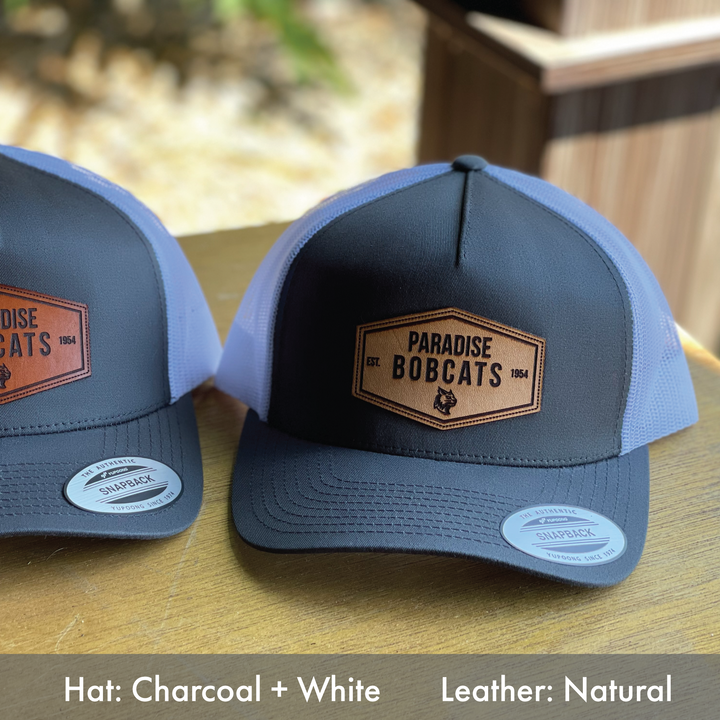 Paradise Bobcats Genuine Leather Patch Hat